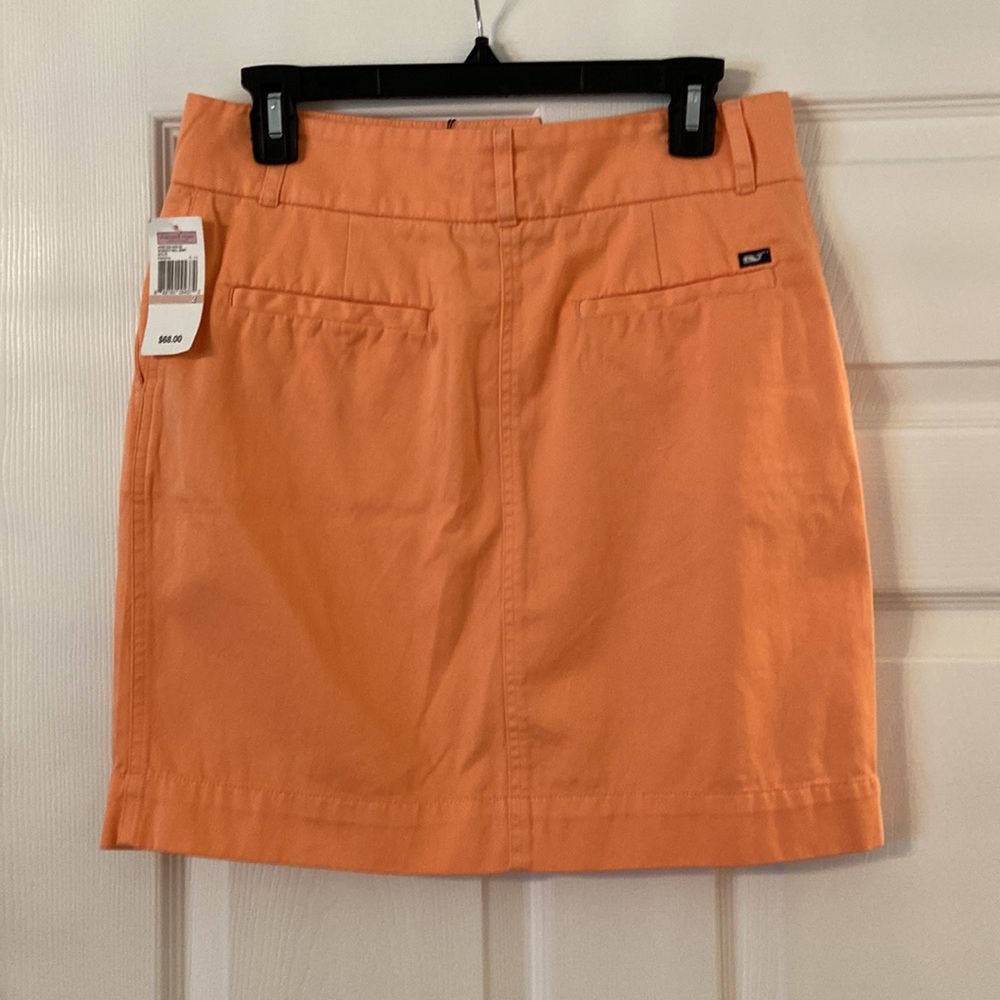 Vineyard Vines Skirt size 2 brand new with tags color Orange two front pockets - Picture 6 of 12